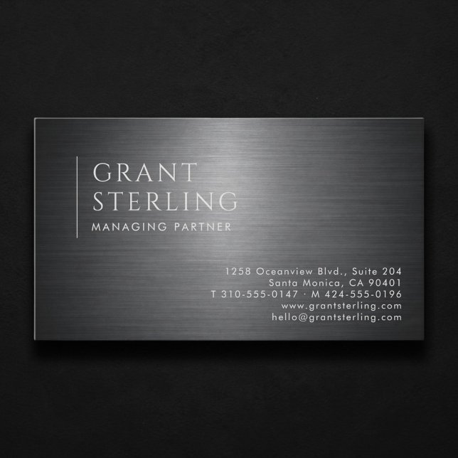 Managing Partner Metallic Professional Business Card (Creator Uploaded)