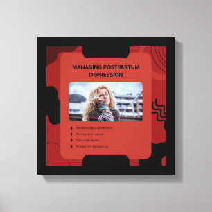 Managing Postpartum Depression Awareness Design Canvas Print