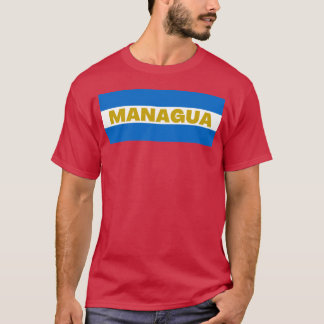 Managua City in Nicaraguan Flag Colors boy T-Shirt