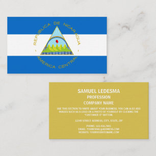 Managua Flag & Coat of Arms, Flag of Nicaragua Business Card