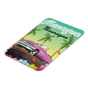 Managua - Nicaragua travel poster Magnet