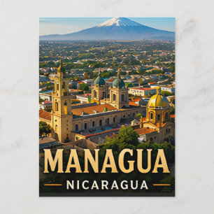 Managua Volcanoes and Lakeside Beauty Postcard