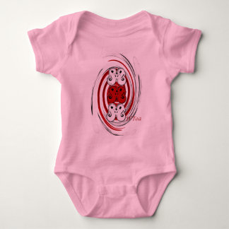 manaia on baby romper suit baby bodysuit
