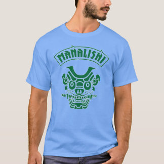 MANALISHI GREEN WHITE OUTLINED gift T-Shirt