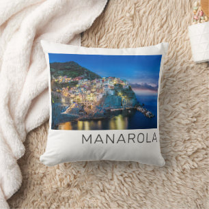 Manarola Cinque Terre La Spezia Italy Panorama Cushion