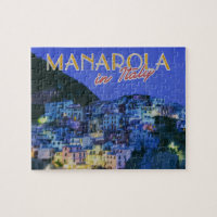Manarola Italy Summer Travel Postcard