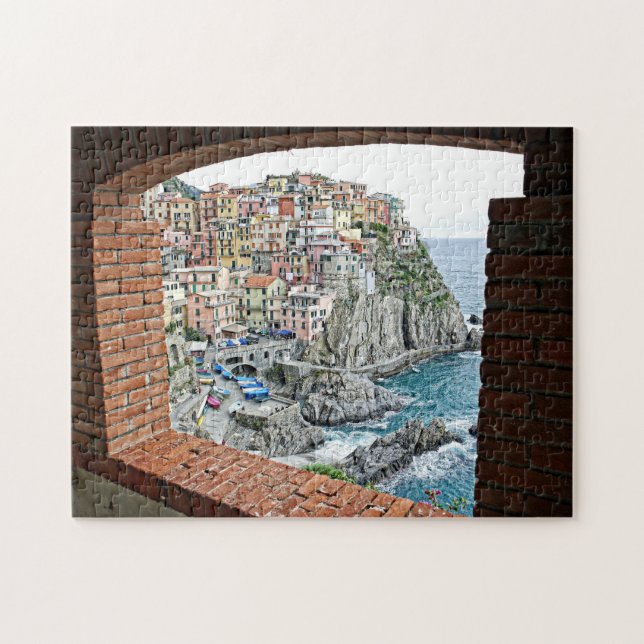 Manarola, Italy - Window View - 11x14 - 252 pcs. Jigsaw Puzzle (Horizontal)