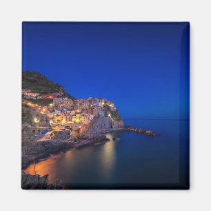 Manarola town in the Cinque Terre in the evening Magnet