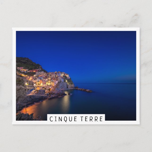Manarola town in the Cinque Terre in the evening Postcard (Front)