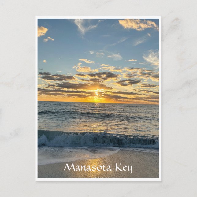 Manasota Key Sunset Englewood Beach Florida Postcard (Front)