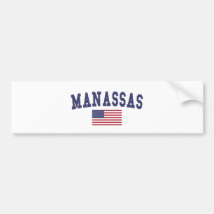 Manassas US Flag Bumper Sticker