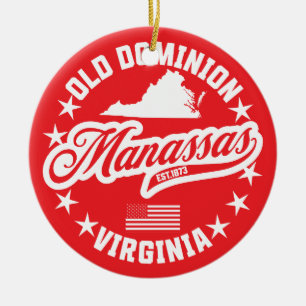 Manassas, Virginia Ceramic Tree Decoration