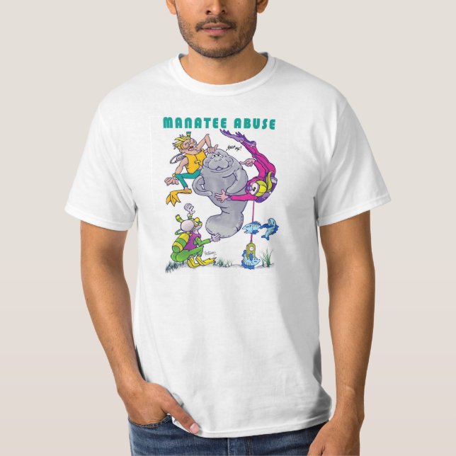 Manatee Abuse - Manatee Rights - Buddy Manatee T-Shirt (Front)