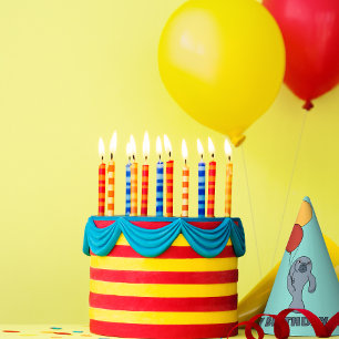Manatee and Balloons Custom Birthday Party Hat