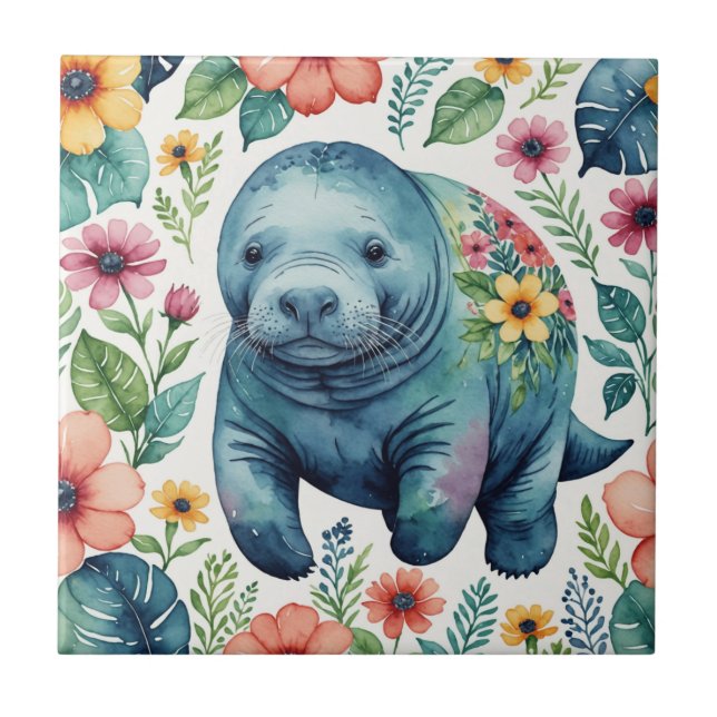 Manatee baby shirt tile (Front)