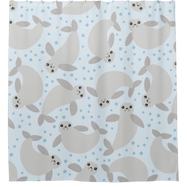 manatee bathroom shower curtain (Front)