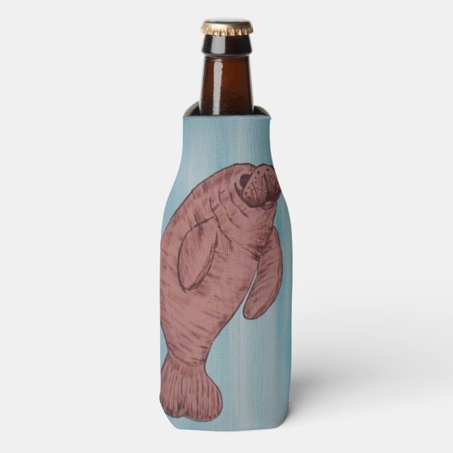 Manatee Bottle and Can Cooler (Bottle Front)