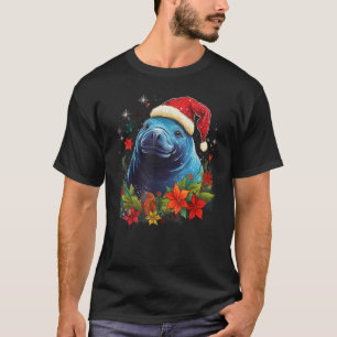 Manatee Christmas Xmas Holiday Sea Cow Funny Gift T-Shirt