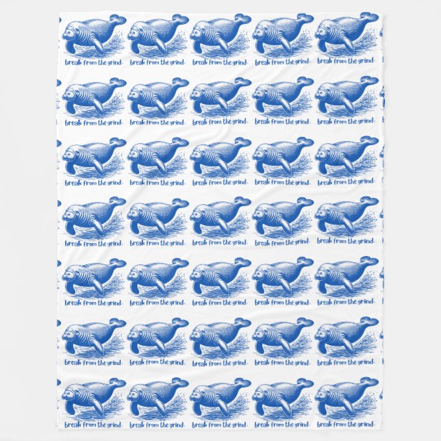 Manatee Fleece Blanket (Front)