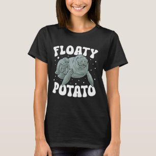 Manatee Floaty Potato Sea Animal Manatee T-Shirt