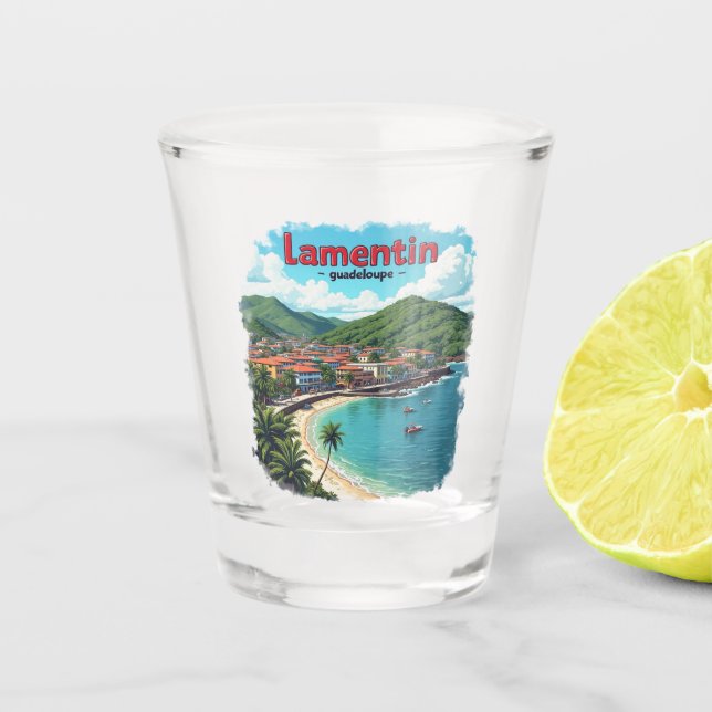 MANATEE GUADELOUPE SHOT GLASS (Front)