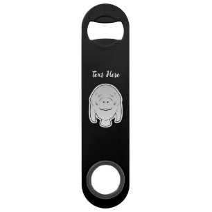 Manatee icon character toon illustration 