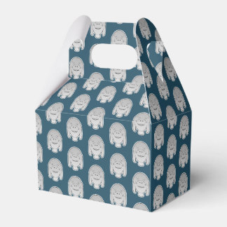 Manatee icon character toon illustration favour box