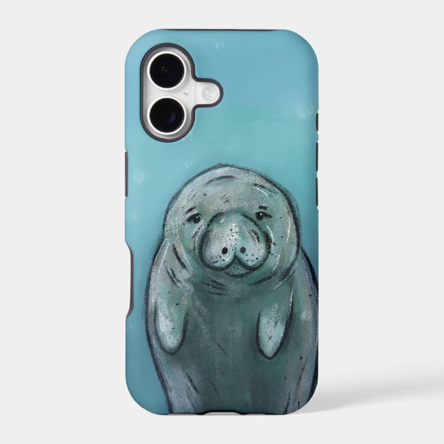 Manatee iPhone case 2 - multiple sizes (Back)