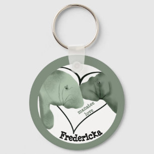 Manatee Love Keychain