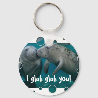 Manatee Love Valentine's Day Key Ring