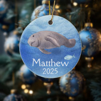 Manatee Lover Personalised watercolor 