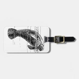 Manatee luggage tag