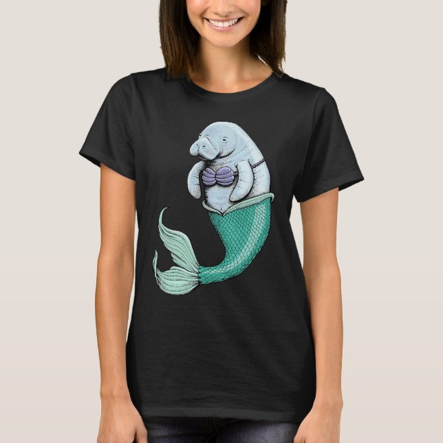 Manatee Mermaid T-Shirt (Front)
