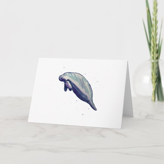 Manatee Painting Art Card (Front)