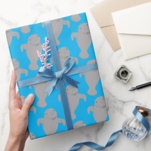Manatee Pattern Animal Wrapping Paper