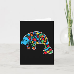 Manatee Puzzle Autism Awareness Autistic Womens Me Card