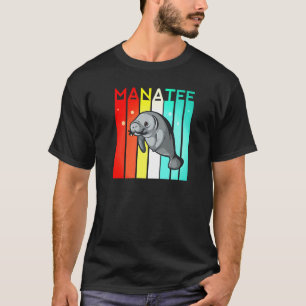 Manatee Retro Vintage Floaty Potatoes Ocean Sea Ch T-Shirt