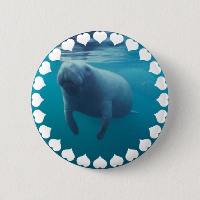 Manatee Round Button (Front)