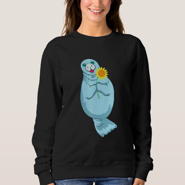 Manatee With Sunflower Sweatshirt (Front)