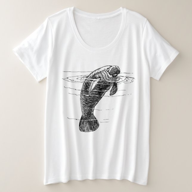 Manatee womens  shirt (Design Front)