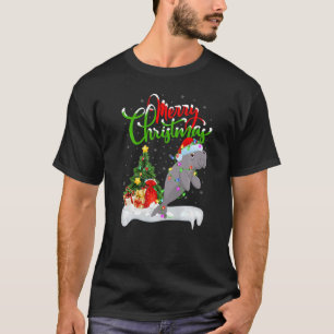 Manatee Xmas Decorations Santa Manatee Christmas T-Shirt