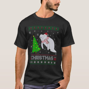 Manatee Xmas Tree Lighting Ugly Christmas Sweater