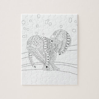 Manatees Adult Colouring Puzzle