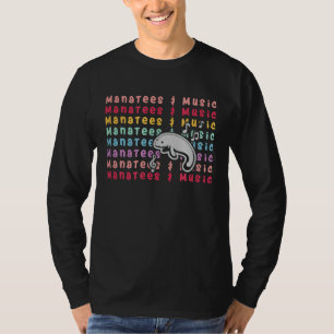 Manatees and Music Notes Musician Sea Animal T-Shirt