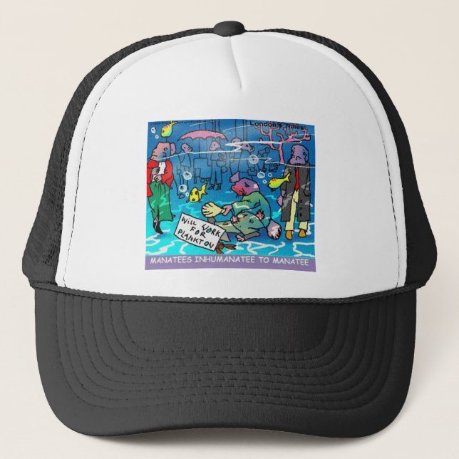 Manatees Inhumanatee Funny Tees Mugs Cards Etc Trucker Hat (Front)