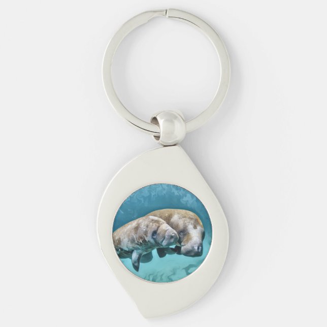 Manatees Key Ring (Front)
