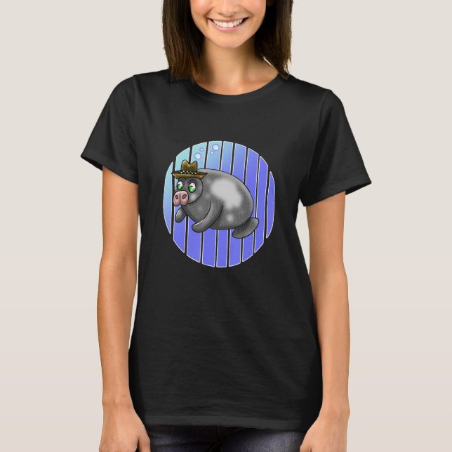 Manati Sea Cow Ska Hat  Animals T-Shirt (Front)