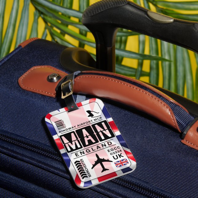 Manchester Airport Luggage Tag (Front Insitu 1)