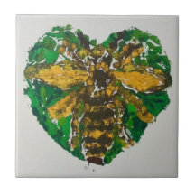 Manchester Bee ceramic tile
