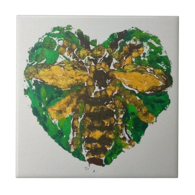 Manchester Bee ceramic tile (Front)